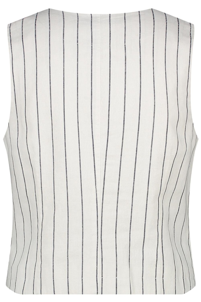 WAISTCOAT COTTON LINNEN STRIPE SRB4514 35 NAVY
